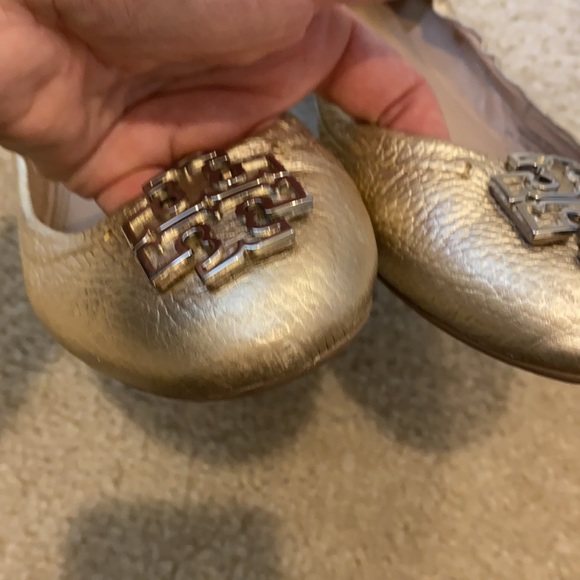 Tori Burch gold flats - Picture 3 of 5